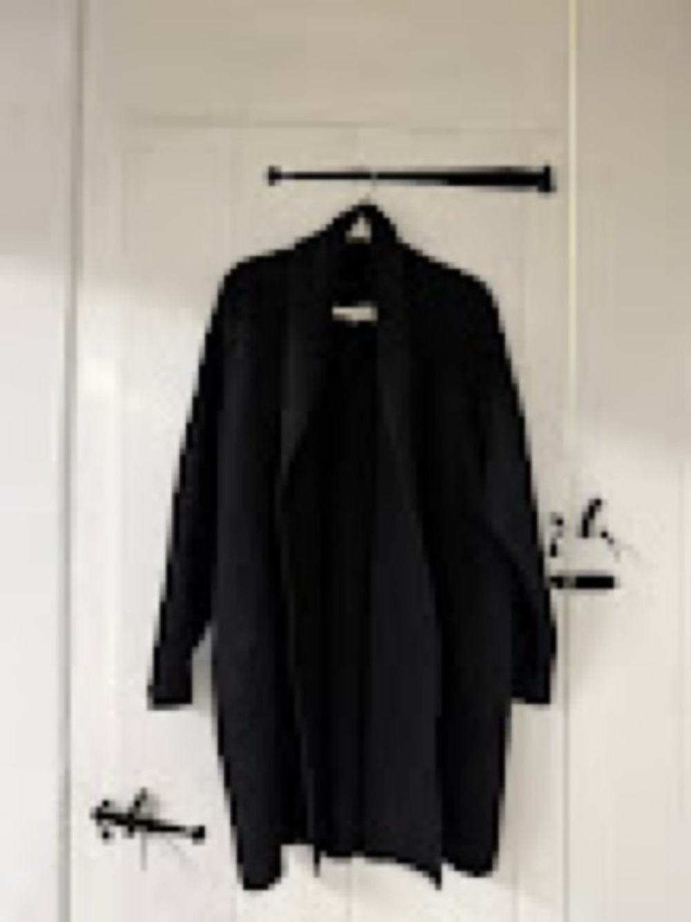 Anthropologie Black Longline Wool Cardigan